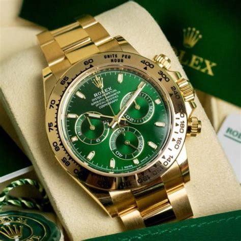 rolex daytona green price